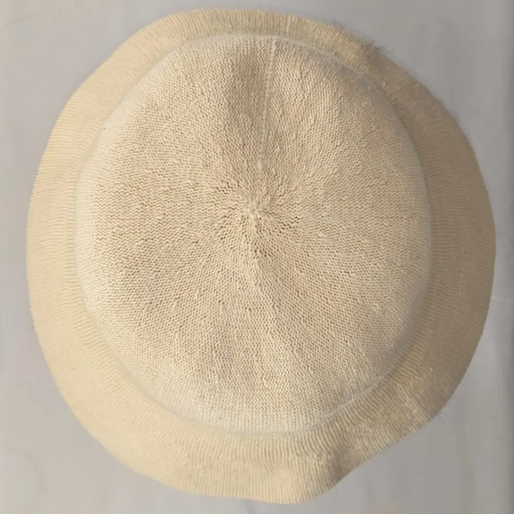 KANGOL KIDS CLASSIC BUCKET HAT – BEIGE KNIT – MADE IN UK – 10